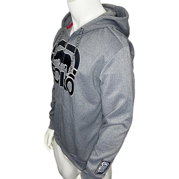 NWT ECKO UNLTD GRAY MENS ZIP UP HOODIE SWEATSHIRT - Picture 2 of 3
